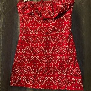 Red bandanna dress